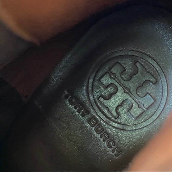 Tory Burch leather sueded brown stacked heel ankle boots booties  size 8M - Picture 6 of 8